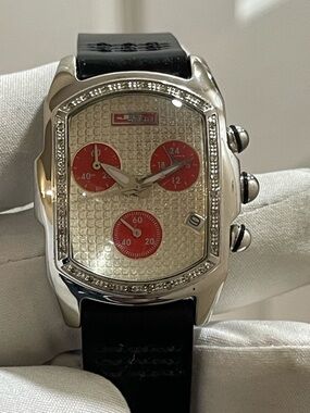 JoJo Rodeo Chronograph Diamond Platinum Quartz JL-05322 Women Watch Japan Movt